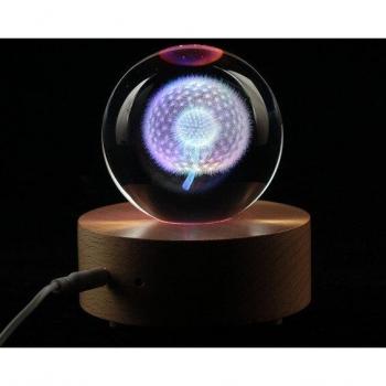 Premium Holz LED Sockel für 100mm Kristallball