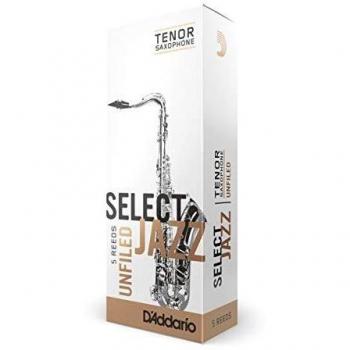 D'Addario Rico Select Jazz Unfiled Tenor Saxophone Reeds (Box of 5)
