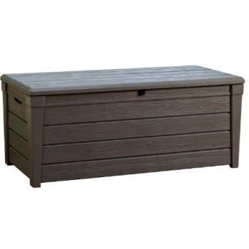 Keter Brightwood Outdoor Storage Box Garden Furniture, 145 x 69.7 x Brown