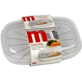 Microwave it Polypropylene Fish Steamer/Poacher, Set of 1, White