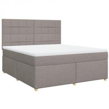 VidaXL Boxspringbett Taupe 180x200 cm Stoff mit Matratze