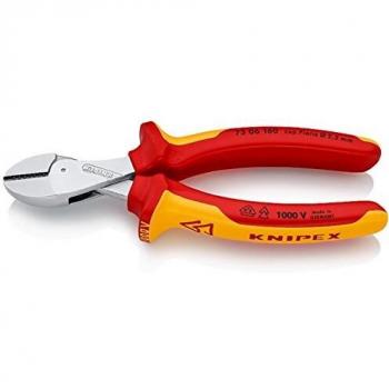 Knipex Pince coupante X-Cut, longueur 160 mm, isolation 1000V, antichute, poignée noire