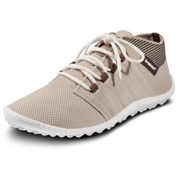 Barfußschuh LEGUANO BEAT Gr. 42, beige, Damen, Textil, Schuhe, Freizeitschuh, Halbschuh, Schnürschuh für Maschinenwäsche geeignet