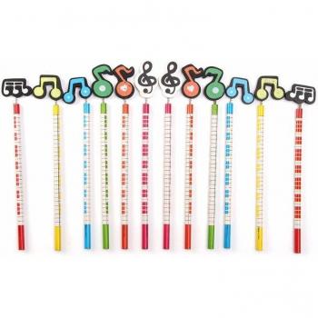 5pcs Musical Note Pencils for Kids' School Supplies