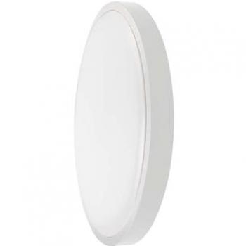 Plafoniera LED Rotonda 24W Luce Fredda 6500K IP44 Cornice Bianca