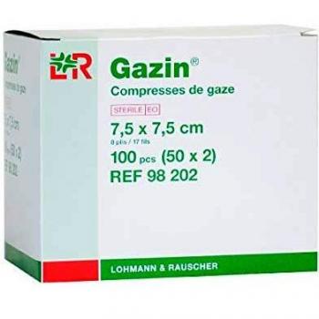Saco Dual de Gasa Estéril 7,5x7,5 cm – Pack de 50 Compresas por sobre
