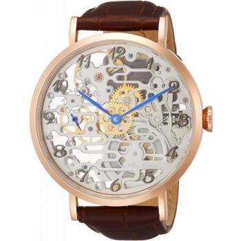 Alkaftura Horloge Mécanique Squelette 8322RGBR Marron Homme