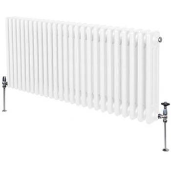Radiateur Traditionnel 3 Colonnes 600 x 1192 mm – Blanc (avec supports muraux)