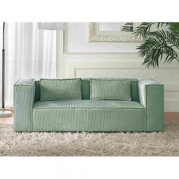 LISA DESIGN Stella – 2-sitzer Sofa im modernen Stil – Cord – blau