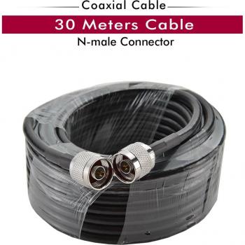 Repetidor Móvil RG6 30 m Cable Coaxial Negro – Conectores N a N