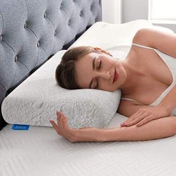 Ergonomic Memory Foam Pillow by NOFFA (Orthopedic Contour, Deep Sleep Neck Support)