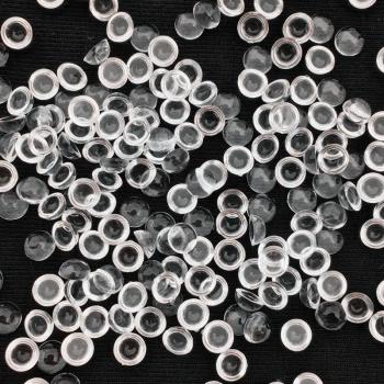 Gouttelettes d'eau rondes transparentes, demi-cristaux, 8mm