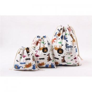 Travel Storage Bag with Zoo Animals