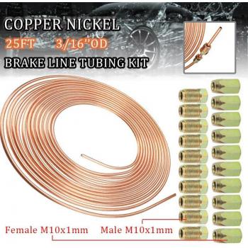 Trapbuisspoel 25 ft 7.62M Koper Nikkel 3/16 diameter anti-roest met 16 fitting