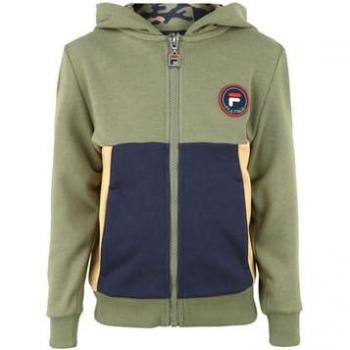 Giacca con cappuccio per bambini Fila Logan verde oliva