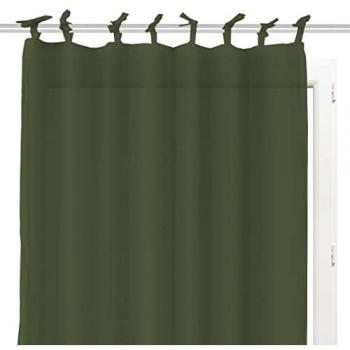 Voilage coton nouettes 140x240 cm Panama vert