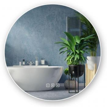 LED Mirror 80cm Round Bluetooth