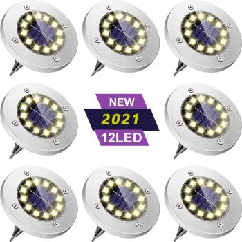 Luces de Jardín a Prueba de Agua 12LED Solares