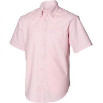 Camisa Henbury Oxford corta para hombre S blanca