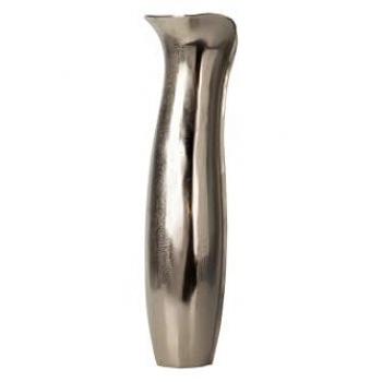 Florero Aluminio Plateado Elegante 23x17x63 cm
