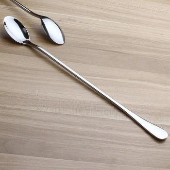 Thick Handle 410 Stainless Steel Spoon, 24cm, Polished for Stirring Desserts and Coffee