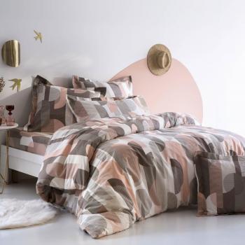 Housse de couette 200x200 en coton rose