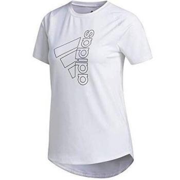 Adidas Damen Tech Bos T-Shirt, Weiß / Schwarz, XS