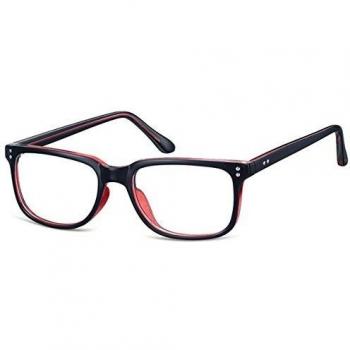 Square Full Rim Plastic Women's Prescription Glasses Black Size 53