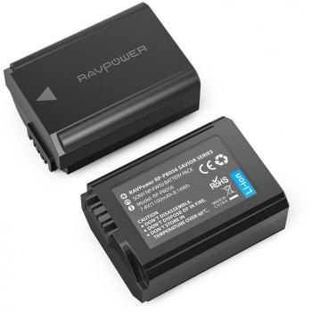 Pack de 2 Batteries de Rechange RAVPower NP-FW50 1100mAh pour Sony a6400