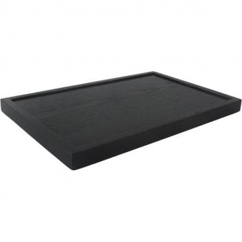 Porta Comida Cuadrado Madera Negro