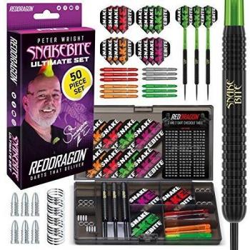 Ultimate 22g 50-Piece Snakeskin Darts RED DRAGON Peter Wright