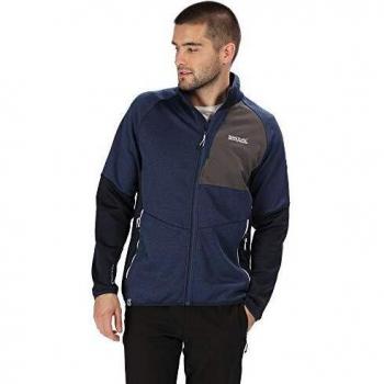 Marl Softshell Jacket Carcasa Suave Hybrid Wind Resistant Full-Zip Regatta Foley, Hombre, Azul Marino Prusia, M