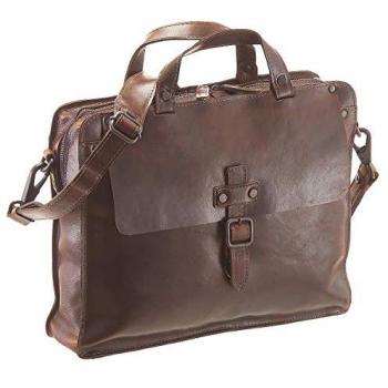 Harold's Aberdeen 37 cm Businesstasche aus braunem Rindsleder