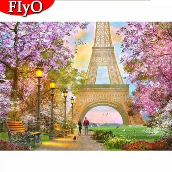 Rifinitura a Rame 5D Parigi Torre Eiffel 20x30