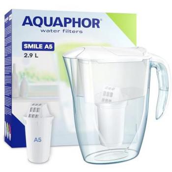 AQUAPHOR Wasserfilterkanne 'Smile' weiß, 2,9 l, inkl. 1 Filter