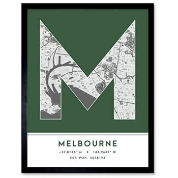 Urban Melbourne City Letter Print