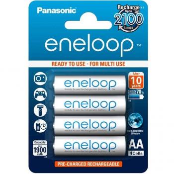 Eneloop 1900 mAh AA – 4er-Set, Panasonic, Energiekosten sparen