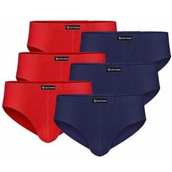 Men's Classic Cotton Underwear (Bundle of 3-6), No Tags, Smooth Waistband, Well-Ventilated Material, Basic Style Briefs, Options in White, Black, Blue, Navy, Red, Sizes Small to XXX-Large