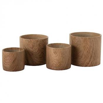 Pot d’intérieur en béton « Forêt » – 21 cm – Marron