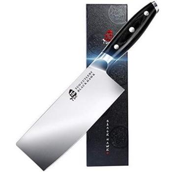 Tuo 7 Versatile Cleaver – German HC Steel, Black Hawk, Pakkawood Handle, Gift Set