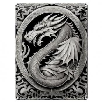 Deko Blechschild Drachentafel 20x30cm