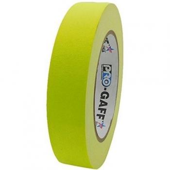 Pro‑Gaff RS127YE Cinta de Tela Mate 24 mm x 25 yd Fluorescente