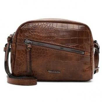 Sac à épaule marron Alessia Kroko pour femme