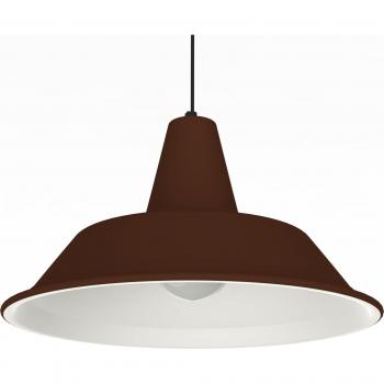 Suspension Design Métal Marron et Blanc E27