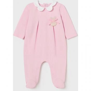 Tutina di cotone rosa baby 1708 per neonata Mayoral