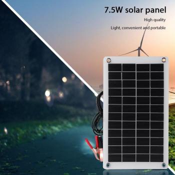 Panel Solar 7.5W para Cargador de Batería de Coche 12V