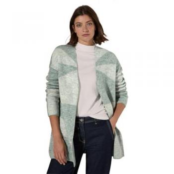 Cecil Green Graphic Pattern Long Cardigan for Women
