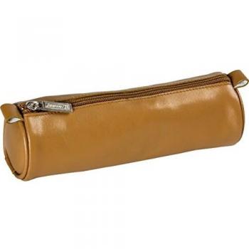 Brunnen Schlamper-Etui rund Leder natur 23 x 8 cm