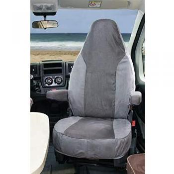 Hindermann 1-piece seat cover for Fiat Ducato, anthracite/light gray