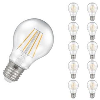 Crompton GLS 10.5 W LED E27 Filament Lighting Kit – Cool White, 10‑Unit Pack (100 W Equiv)